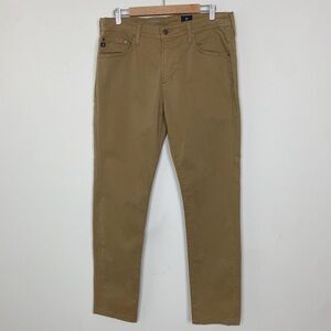 AG Adriano Goldschmied Pants Mens Beige The Graduate Tailored Leg  Sz 34x32